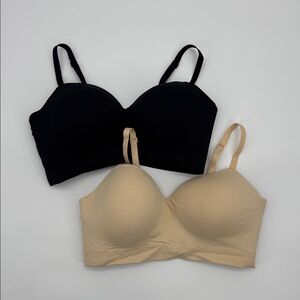 Truekind Supportive Comfort Wireless Shaping Bra 2 pack black/chai size L NWT